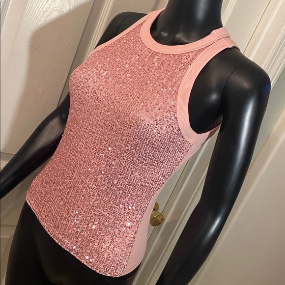 ChicMe Sparkling Pink Sequin Tank Top - Picture 5 of 12
